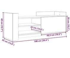 TV staliukas Televizoriaus spintelė, pilka ąžuolo, 100x35x40cm, mediena