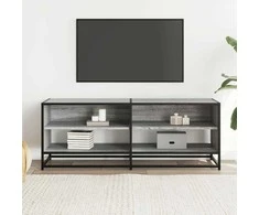 TV staliukas Televizoriaus spintelė, pilka, 120,5x40x46cm, mediena/metalas