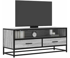 TV staliukas Televizoriaus spintelė, pilka, 100x34,5x40cm, mediena/metalas