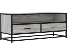TV staliukas Televizoriaus spintelė, pilka, 100x34,5x40cm, mediena/metalas