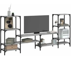 TV staliukas Televizoriaus spintelė, pilka ąžuolo, 206,5x28,5x95cm, mediena