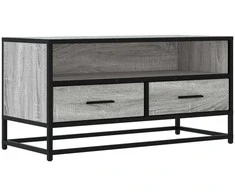 TV staliukas Televizoriaus spintelė, pilka, 80x34,5x40cm, mediena ir metalas