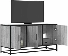 TV staliukas Televizoriaus spintelė, pilka, 100x35x50cm, mediena ir metalas
