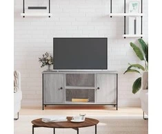 TV staliukas Televizoriaus spintelė, pilka ąžuolo, 100x40x50cm, mediena