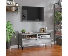 TV staliukas Televizoriaus spintelė, pilka ąžuolo, 100x34,5x44,5cm, mediena