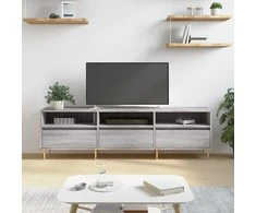 TV staliukas Televizoriaus spintelė, pilka ąžuolo, 150x30x44,5cm, mediena