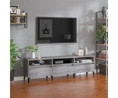 TV staliukas Televizoriaus spintelė, pilka ąžuolo, 150x30x44,5cm, mediena
