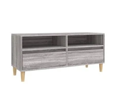 TV staliukas Televizoriaus spintelė, pilka ąžuolo, 100x34,5x44,5cm, mediena
