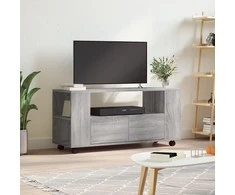 TV staliukas Televizoriaus spintelė, pilka ąžuolo, 102x34,5x43cm, mediena