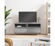 TV staliukas Televizoriaus spintelė, pilka ąžuolo, 100x34,5x44,5cm, mediena