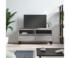 TV staliukas Televizoriaus spintelė, pilka ąžuolo, 100x34,5x44,5cm, mediena