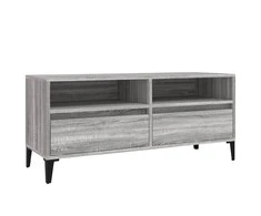TV staliukas Televizoriaus spintelė, pilka ąžuolo, 100x34,5x44,5cm, mediena