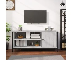 TV staliukas Televizoriaus spintelė, pilka ąžuolo, 100x40x45cm, mediena
