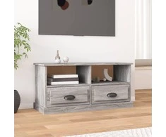 TV staliukas Televizoriaus spintelė, pilka ąžuolo, 93x35,5x45cm, mediena