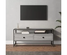TV staliukas Televizoriaus spintelė, pilka ąžuolo, 100x35x45cm, mediena