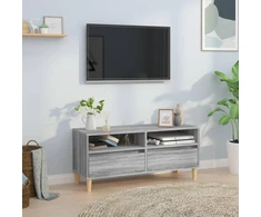 TV staliukas Televizoriaus spintelė, pilka ąžuolo, 100x34,5x44,5cm, mediena
