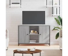 TV staliukas Televizoriaus spintelė, pilka ąžuolo, 100x35x65cm, mediena