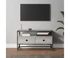 TV staliukas Televizoriaus spintelė, pilka ąžuolo, 80x35x45cm, mediena