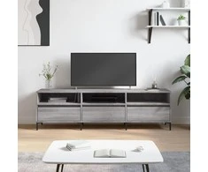 TV staliukas Televizoriaus spintelė, pilka ąžuolo, 150x30x44,5cm, mediena