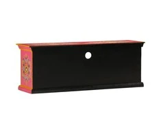 TV staliukas Televizoriaus spintelė, rožinė, 110x30x40cm, mango masyvas