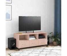 TV staliukas Televizoriaus spintelė, rožinė, 100,5x39x43,5cm, plienas