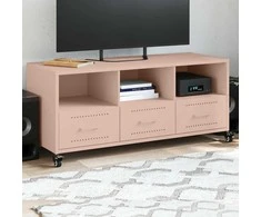 TV staliukas Televizoriaus spintelė, rožinė, 100,5x39x43,5cm, plienas