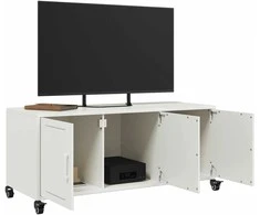 TV staliukas Televizoriaus spintelė, balta, 100,5x39x43,5cm, plienas