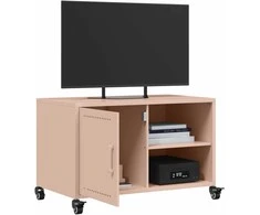 TV staliukas Televizoriaus spintelė, rožinės spalvos, 68x39x43,5cm, plienas