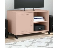 TV staliukas Televizoriaus spintelė, rožinės spalvos, 68x39x43,5cm, plienas