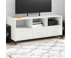 TV staliukas Televizoriaus spintelė, balta, 100,5x39x43,5cm, plienas