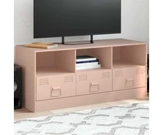 TV staliukas Televizoriaus spintelė, rožinės spalvos, 99x39x44cm, plienas