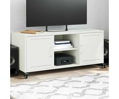 TV staliukas Televizoriaus spintelė, balta, 100,5x39x43,5cm, plienas