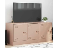 TV staliukas Televizoriaus spintelė, rožinės spalvos, 99x39x44cm, plienas
