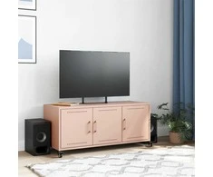 TV staliukas Televizoriaus spintelė, rožinė, 100,5x39x43,5cm, plienas