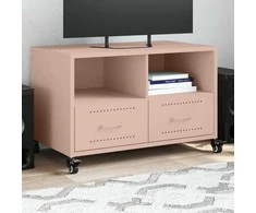 TV staliukas Televizoriaus spintelė, rožinės spalvos, 68x39x43,5cm, plienas