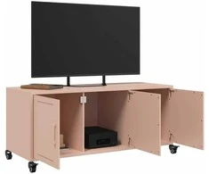 TV staliukas Televizoriaus spintelė, rožinė, 100,5x39x43,5cm, plienas