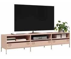 TV staliukas Televizoriaus spintelė, rožinės, 202x39x43,5 cm, plienas