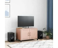 TV staliukas Televizoriaus spintelė, rožinės spalvos, 68x39x43,5cm, plienas