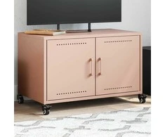TV staliukas Televizoriaus spintelė, rožinės spalvos, 68x39x43,5cm, plienas