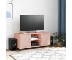 TV staliukas Televizoriaus spintelė, rožinė, 100,5x39x43,5cm, plienas