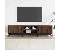 TV staliukas Televizoriaus spintelė, ruda, 160x35x41cm, mediena ir metalas