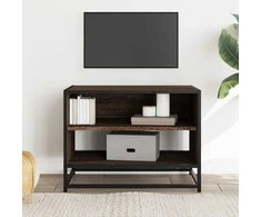 TV staliukas Televizoriaus spintelė, ruda, 61x40x46cm, mediena ir metalas