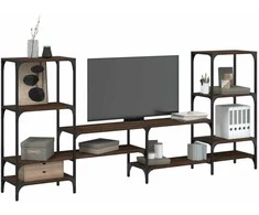 TV staliukas Televizoriaus spintelė, ruda ąžuolo, 206,5x28,5x95cm, mediena