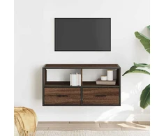 TV staliukas Televizoriaus spintelė, ruda, 80x31x39,5cm, mediena/metalas