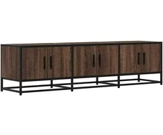 TV staliukas Televizoriaus spintelė, ruda, 150x35x41cm, mediena ir metalas