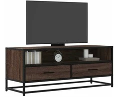 TV staliukas Televizoriaus spintelė, ruda, 100x34,5x40cm, mediena ir metalas