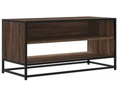 TV staliukas Televizoriaus spintelė, ruda, 91x40x46cm, mediena ir metalas