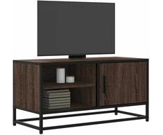 TV staliukas Televizoriaus spintelė, ruda, 80x34,5x40cm, mediena ir metalas