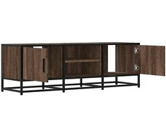 TV staliukas Televizoriaus spintelė, ruda, 120x35x41cm, mediena ir metalas