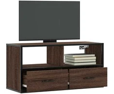 TV staliukas Televizoriaus spintelė, ruda, 80x31x39,5cm, mediena/metalas